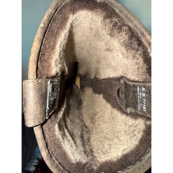 Frye Women's Melissa Button Tall Boots US 8B Shearling Lined Brown Leather - Picture 9 of 15